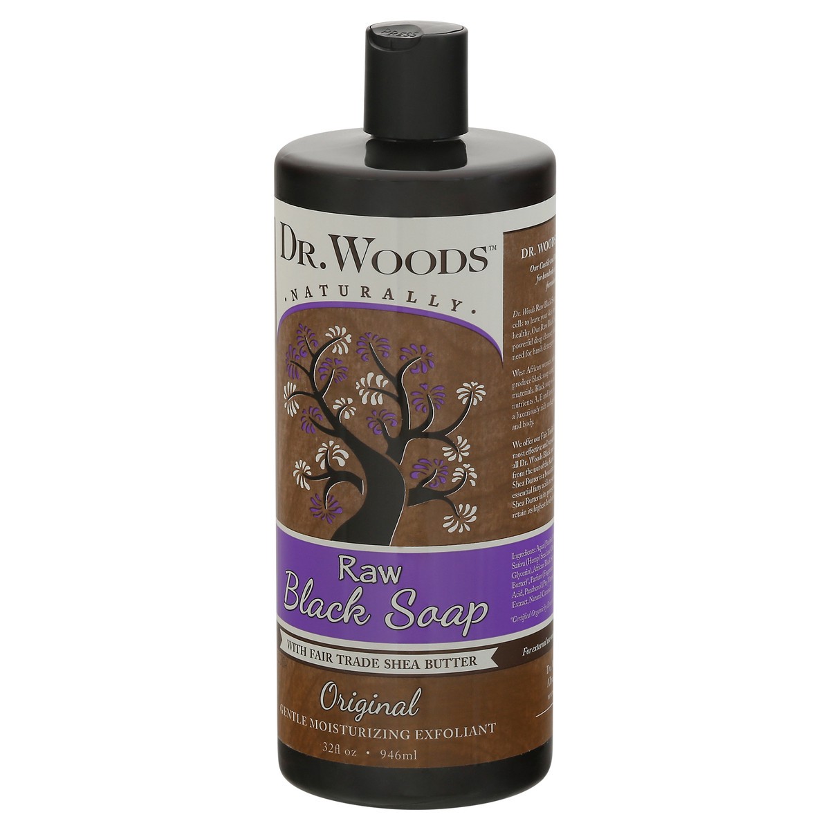 slide 3 of 9, Dr. Woods Raw Original Black Soap 32 fl oz, 32 fl oz