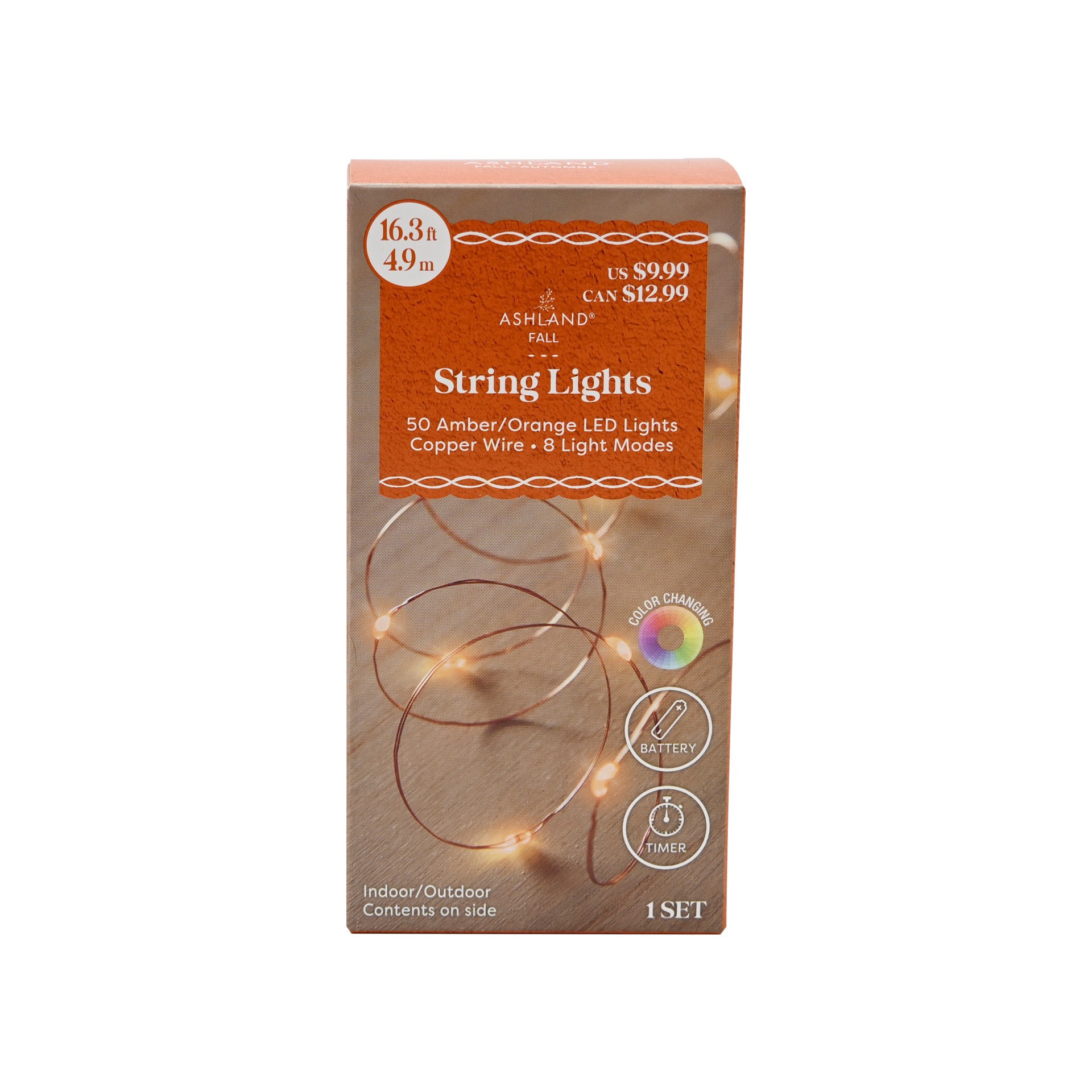 slide 2 of 6, 50ct. Amber/orange Led String Lights By Ashland, 50 ct