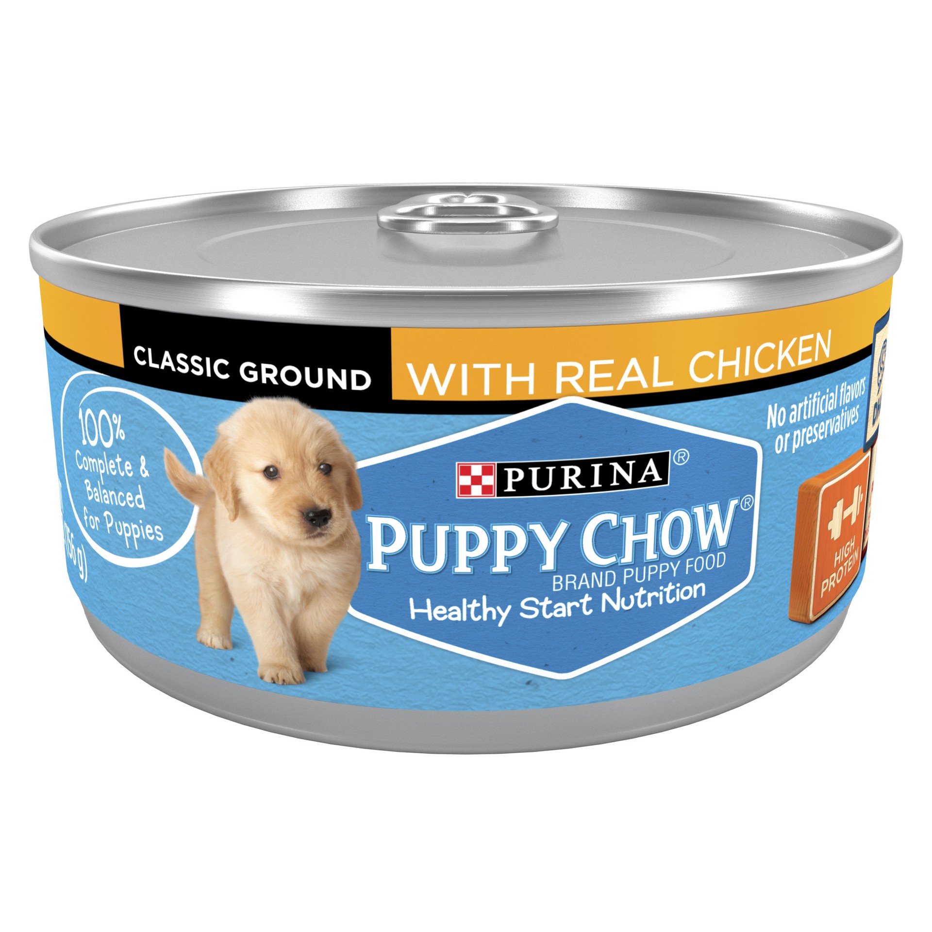 slide 1 of 7, Puppy Chow Purina Puppy Chow High Protein Pate Wet Puppy Food, With Real Chicken, 5.5 oz