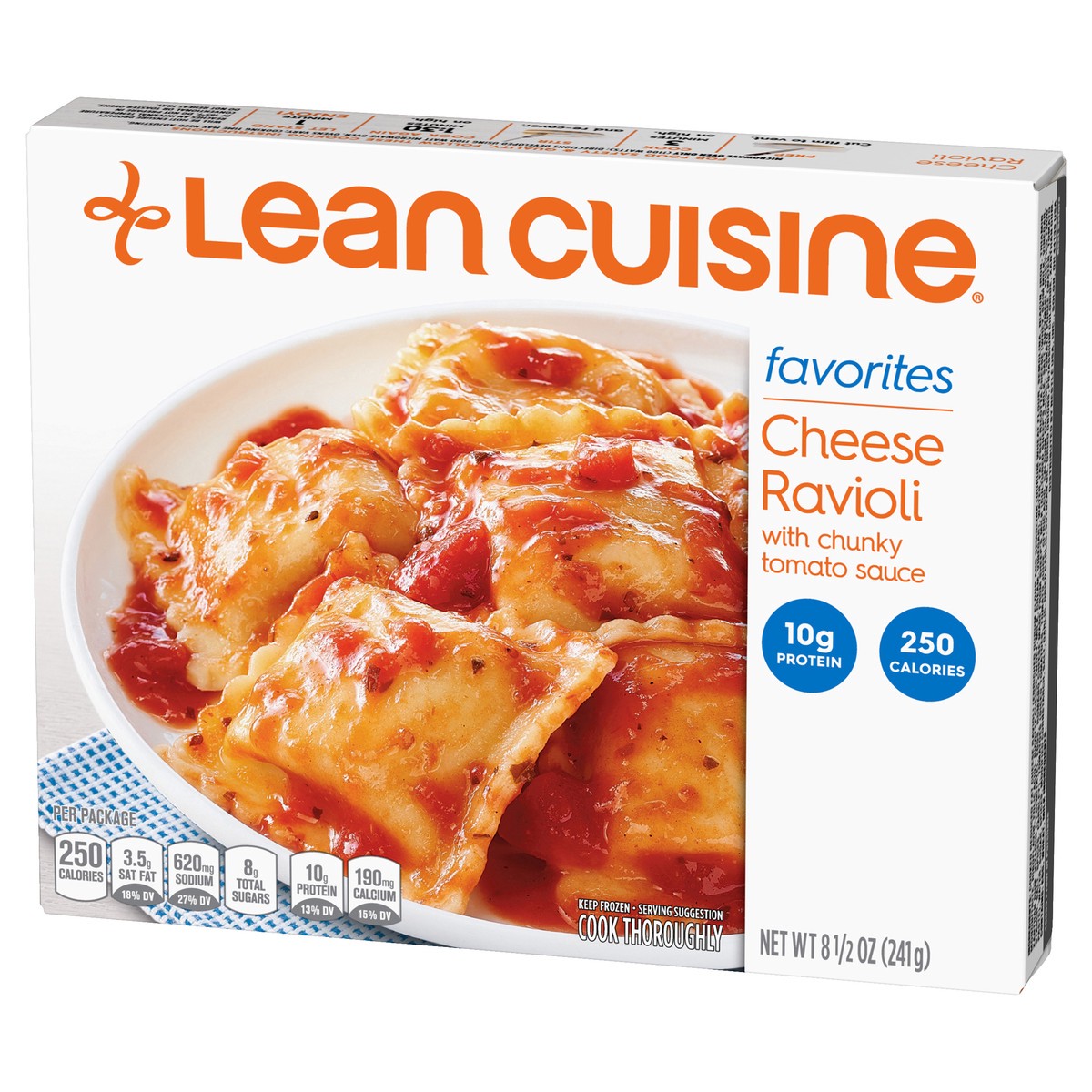slide 2 of 13, Lean Cuisine Frozen Meal Cheese Ravioli, Comfort Cravings Microwave Meal, Meatless Pasta Dinner, Frozen Dinner for One, 8.5 oz