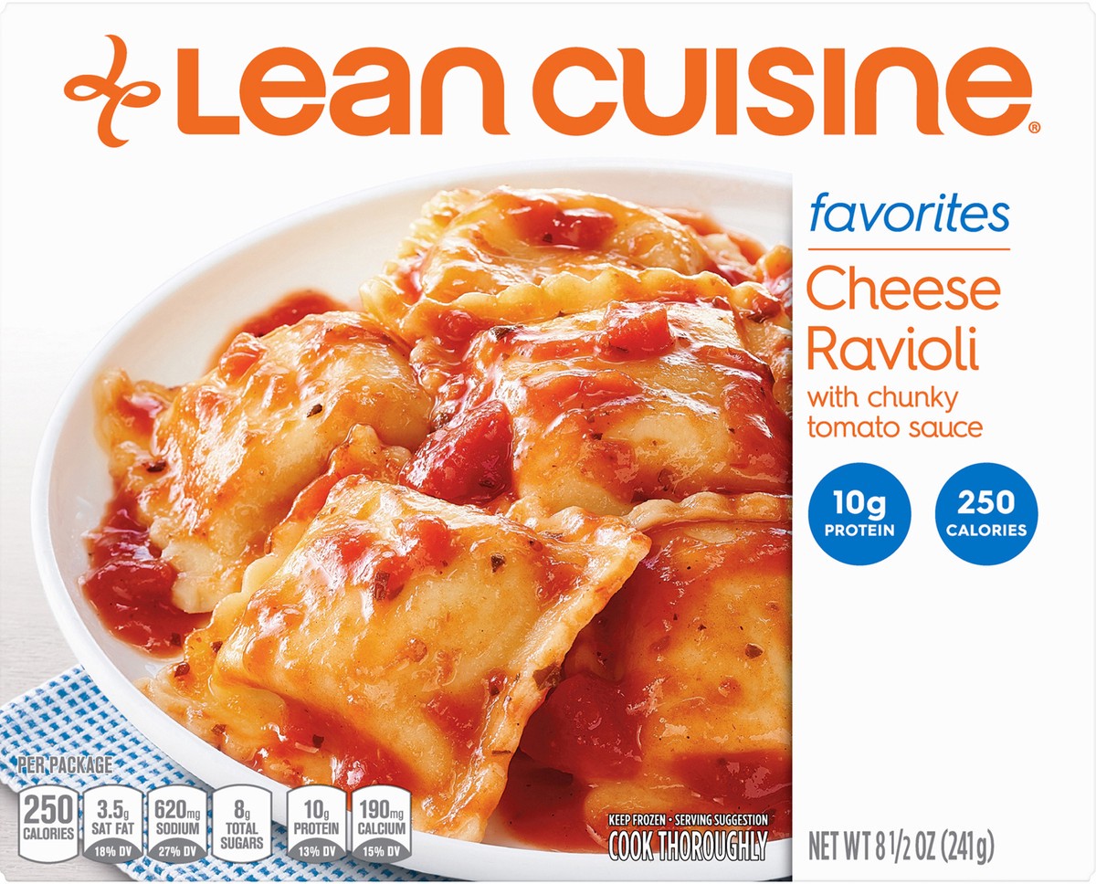 slide 3 of 13, Lean Cuisine Frozen Meal Cheese Ravioli, Comfort Cravings Microwave Meal, Meatless Pasta Dinner, Frozen Dinner for One, 8.5 oz