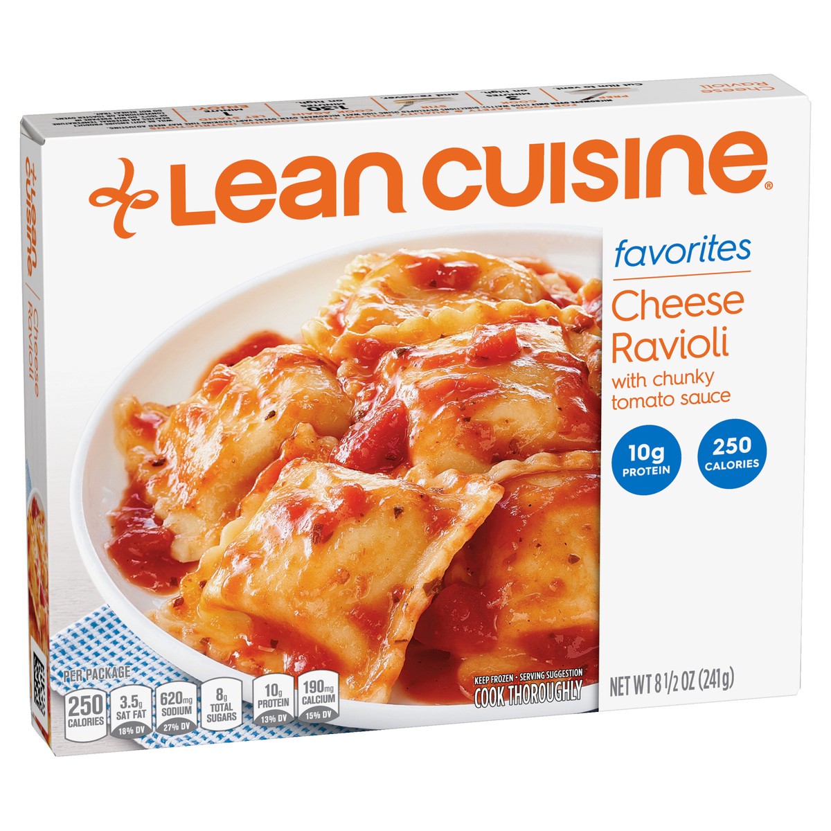 slide 13 of 13, Lean Cuisine Frozen Meal Cheese Ravioli, Comfort Cravings Microwave Meal, Meatless Pasta Dinner, Frozen Dinner for One, 8.5 oz