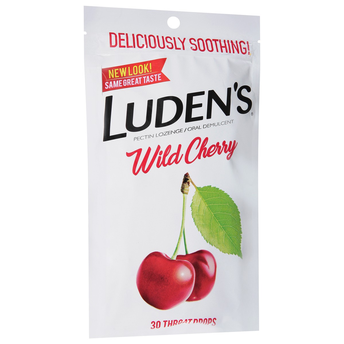 slide 6 of 10, Luden's Wild Cherry Throat Drops, Sore Throat Relief, 30 Count, 30 ct