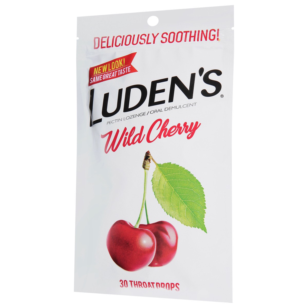 slide 2 of 10, Luden's Wild Cherry Throat Drops, Sore Throat Relief, 30 Count, 30 ct