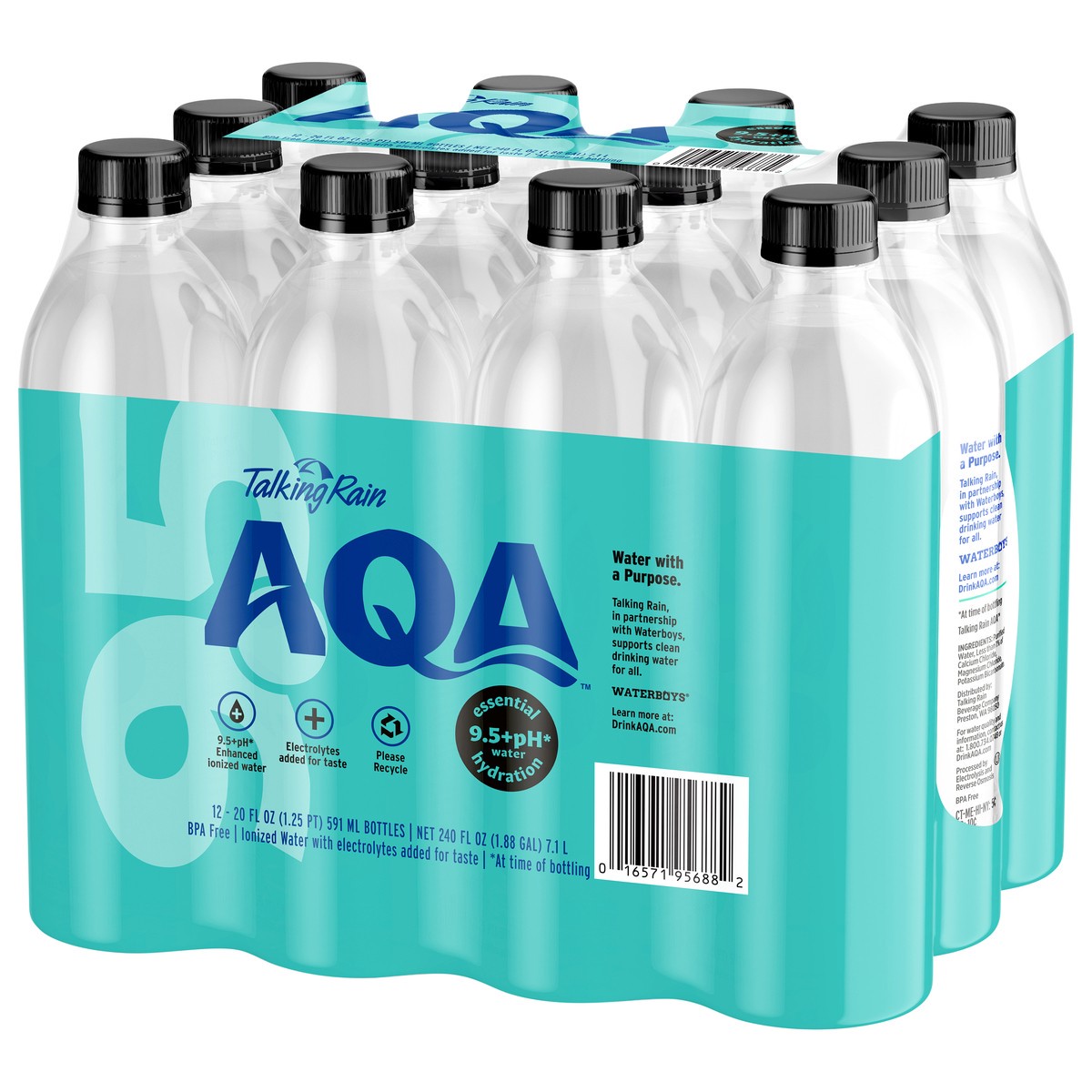 slide 7 of 8, Talking Rain Aqa Alkaline Bottled Water, 12 ct