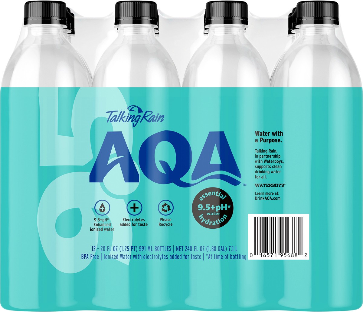 slide 2 of 8, Talking Rain Aqa Alkaline Bottled Water, 12 ct