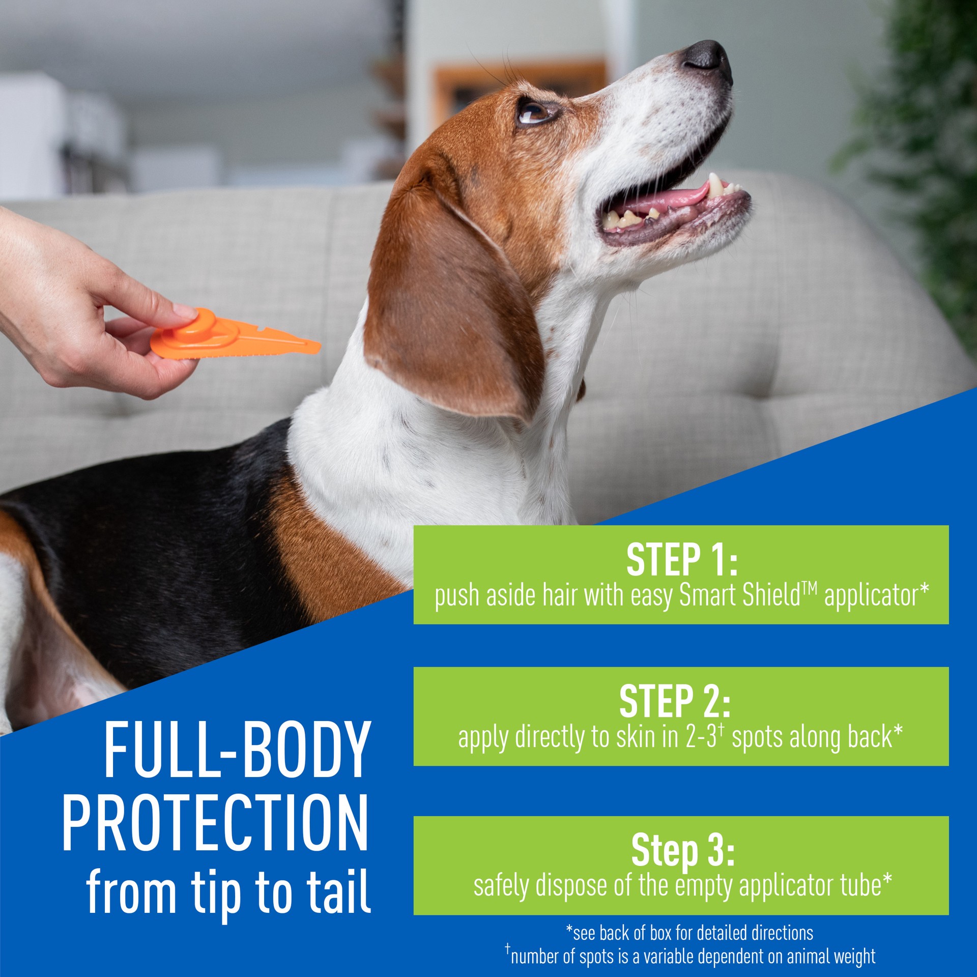 slide 2 of 9, Adams Plus Flea & Tick Prevention Spot On for Dogs, Medium Dogs 15 to 30 lbs, 1 ct