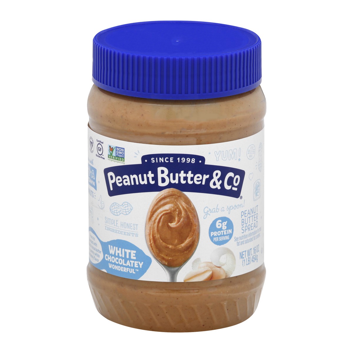 slide 1 of 1, Peanut Butter & Co. White Chocolate Wonder Peanut Butter, 16 oz