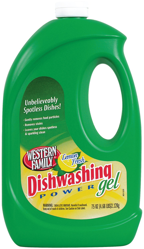 slide 1 of 1, Western Family Auto Dish Gel Lemon, 75 oz