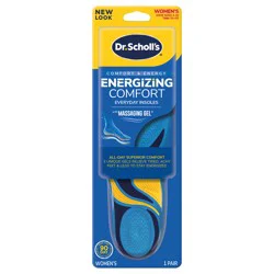 Dr. Scholl's Energizing Comfort Massaging Gel Insoles Women's Size 6-10
