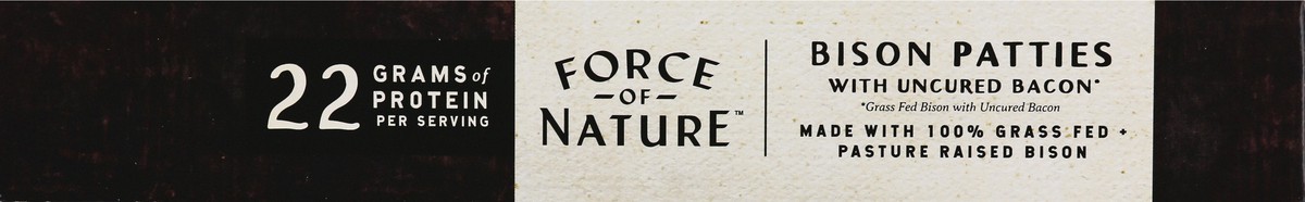 slide 4 of 9, Force Of Nature Patties Bison Bacon Burgr 16 Oz, 1 ct