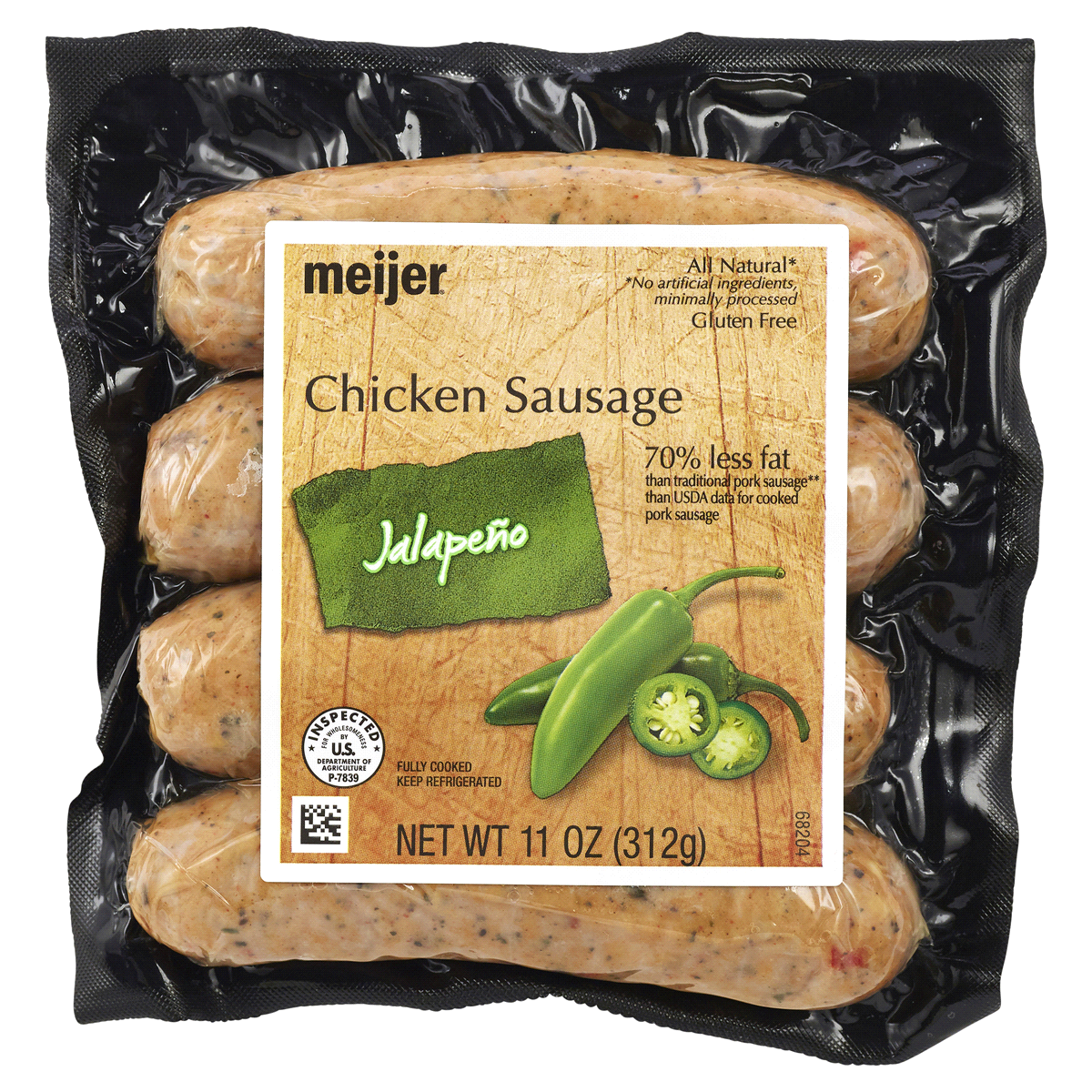 slide 1 of 5, Meijer Sausage Chicken Jalapeno, 11 oz