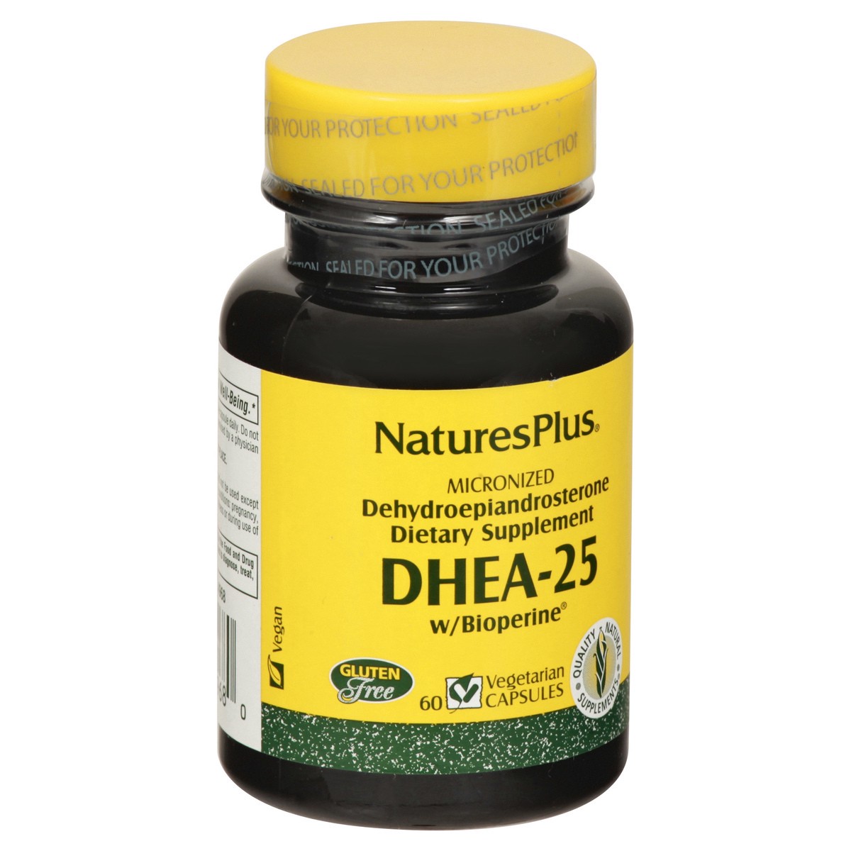 slide 4 of 9, Nature's Plus DHEA-25 With Bioperine 60 Capsules, 60 ct