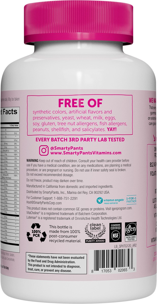 slide 5 of 8, SmartyPants Teen Girl Formula, 120 ct., 120 ct