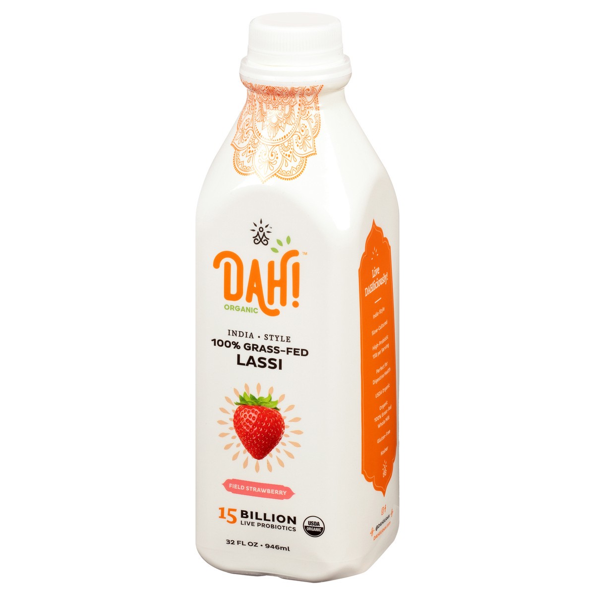 slide 7 of 13, Dahlicious DAH!™ organic lassi, field strawberry, 32 fl oz