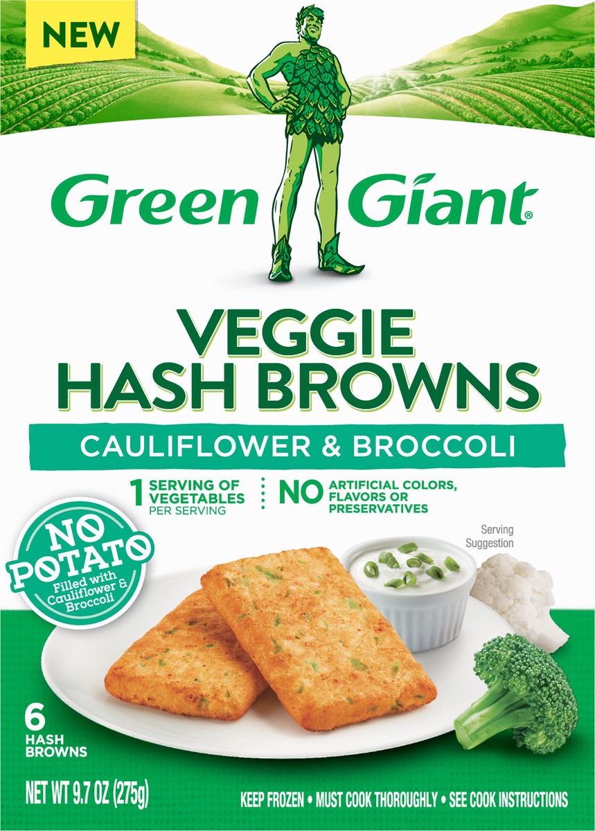 slide 5 of 9, Green Giant Cauliflower & Broccoli Veggie Hash Browns 9.7 oz, 9.7 oz