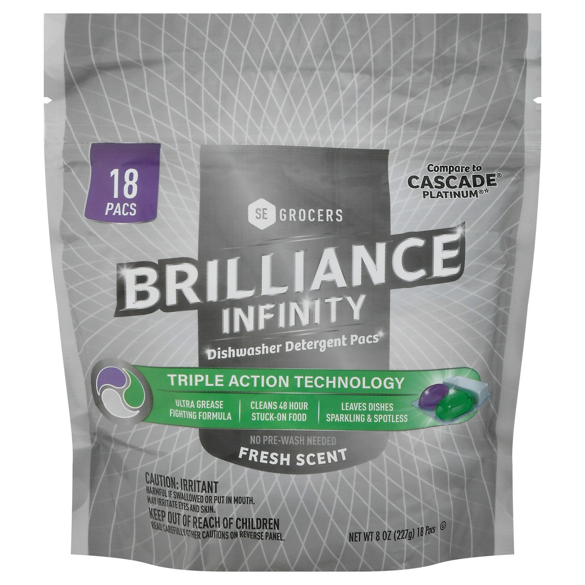 slide 7 of 12, Se Grocers Auto Dish Pod 3Chmbr, 18 ct