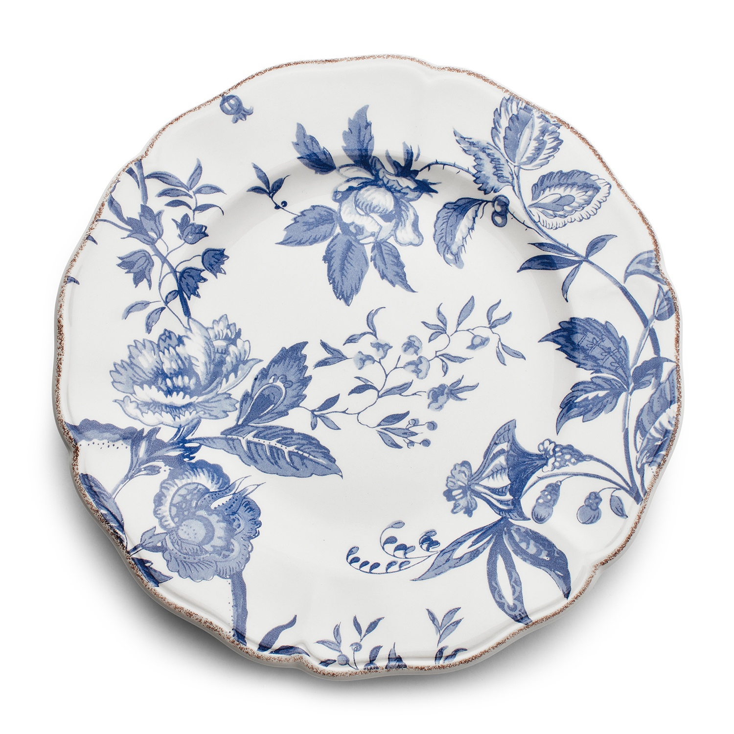 slide 1 of 1, Sur La Table Italian Blue Floral Dinner Plate, 1 ct