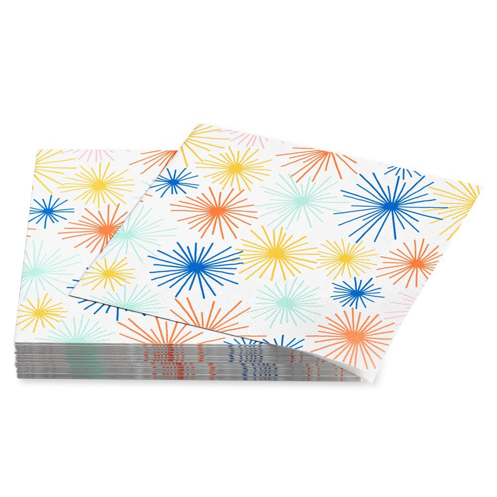 slide 2 of 3, American Greetings Lunch Napkins- Colorful Fireworks, 20 ct