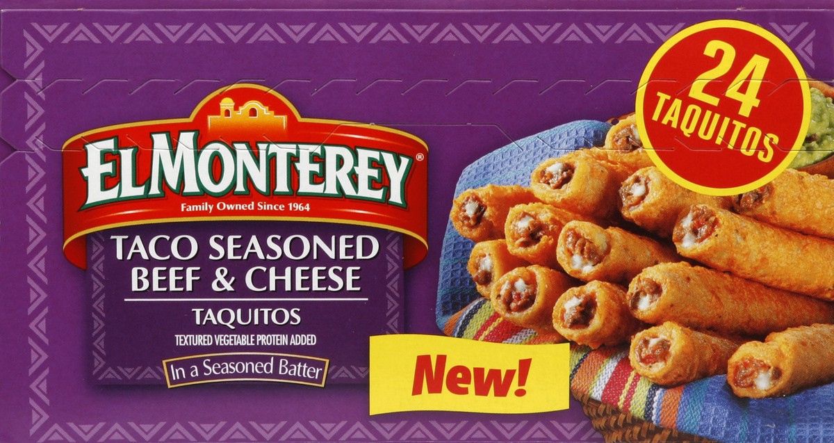 slide 4 of 4, El Monterey Taquitos 24 ea, 24/27.6 oz