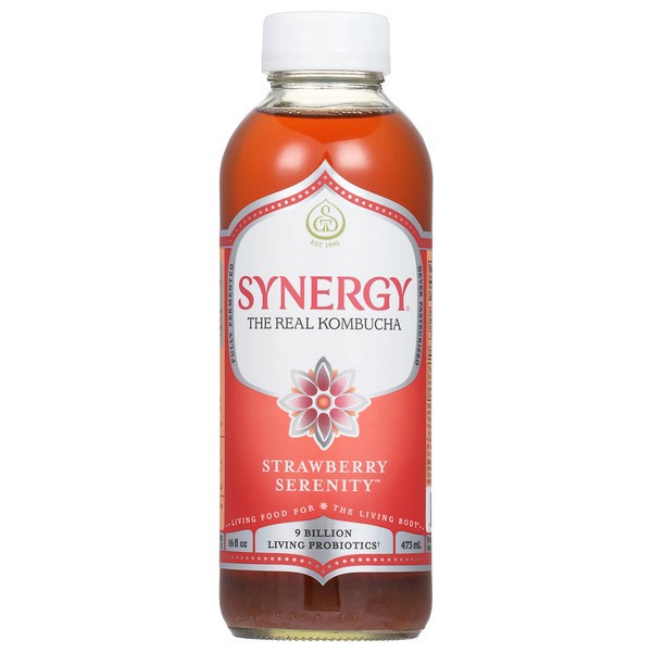 slide 1 of 1, GT's Strawberry Serenity Raw Kombucha, 16 ct