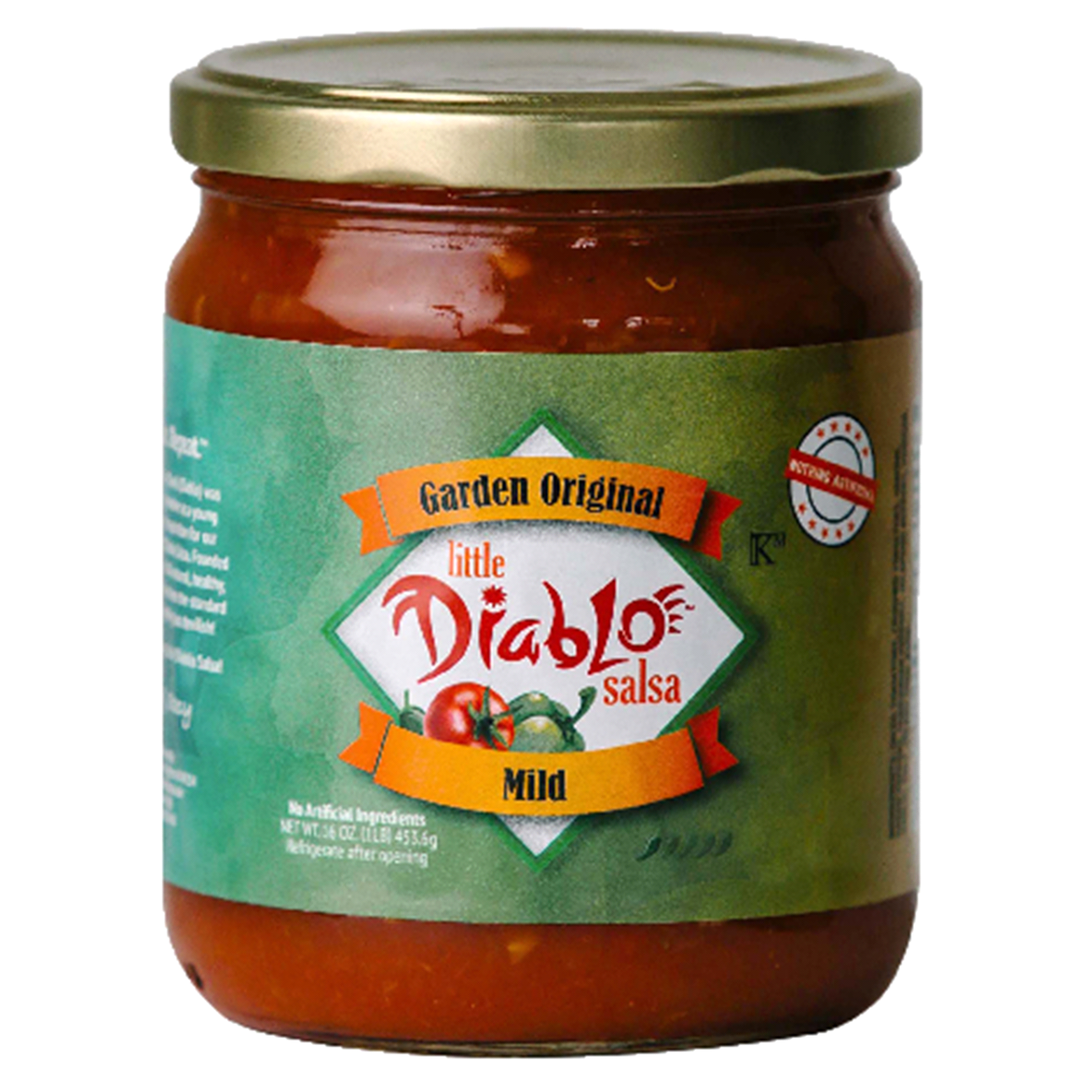 slide 1 of 1, Little Diablo Salsa Little Diablo Mild Garden Salsa, 16 oz