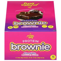 Prime Bites Chocolate Glazed Donut Protein Brownie, 12 - 2.29 oz