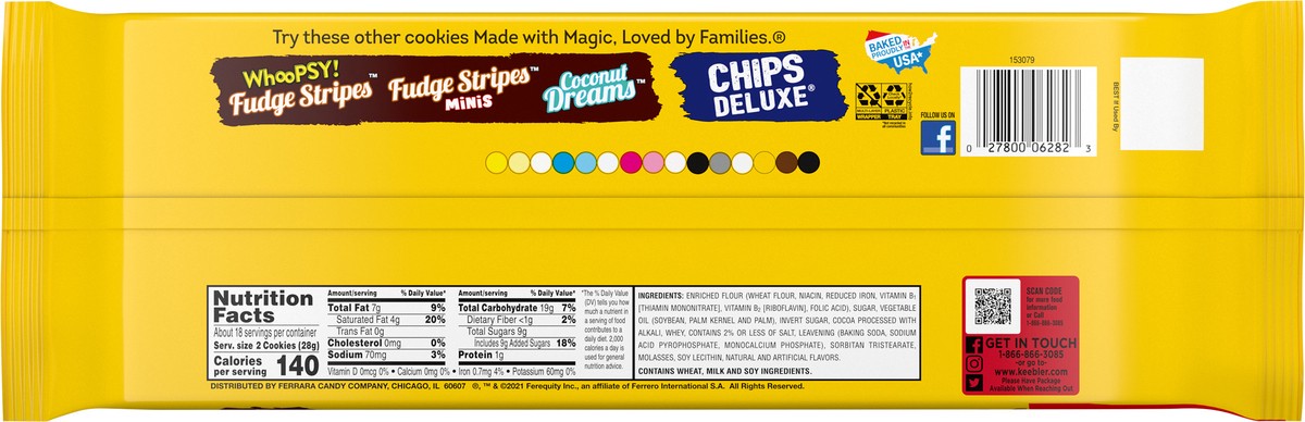 slide 4 of 13, Keebler Sealed Fudge Stripes Cookies Family Size 17.3 oz, 17.3 oz