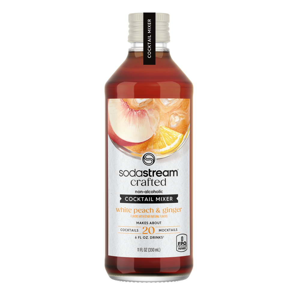 slide 1 of 6, SodaStream Crafted Non-Alcoholic White Peach & Ginger Cocktail Mixer, 1 ct