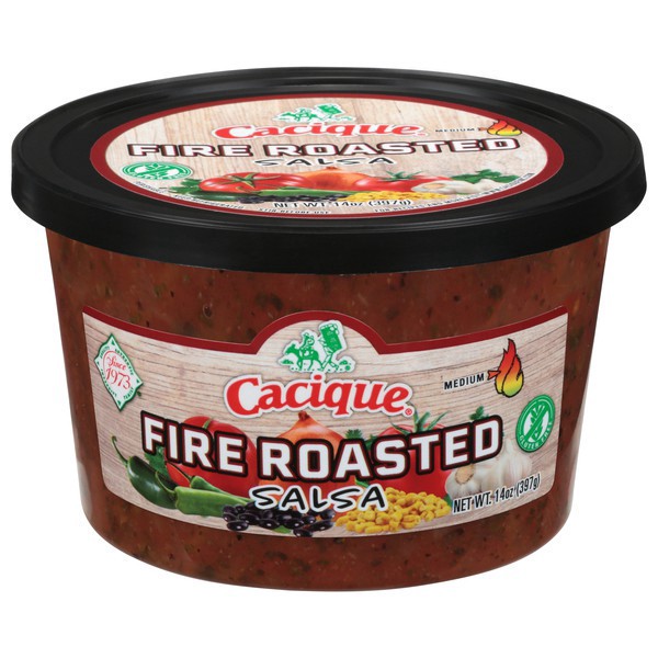slide 1 of 1, Cacique Fire Roasted Salsa, 14 oz