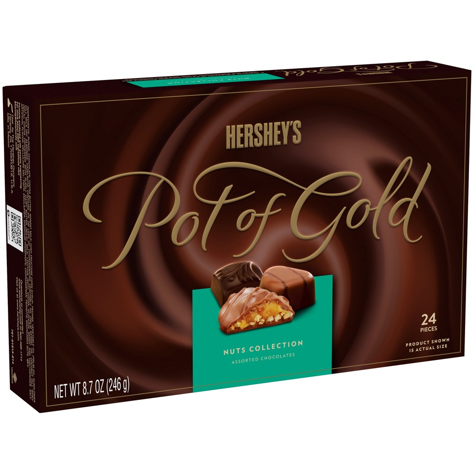 Hershey's Pot Of Gold Nuts Collection Assorted Chocolate 24 ct; 0.36 oz