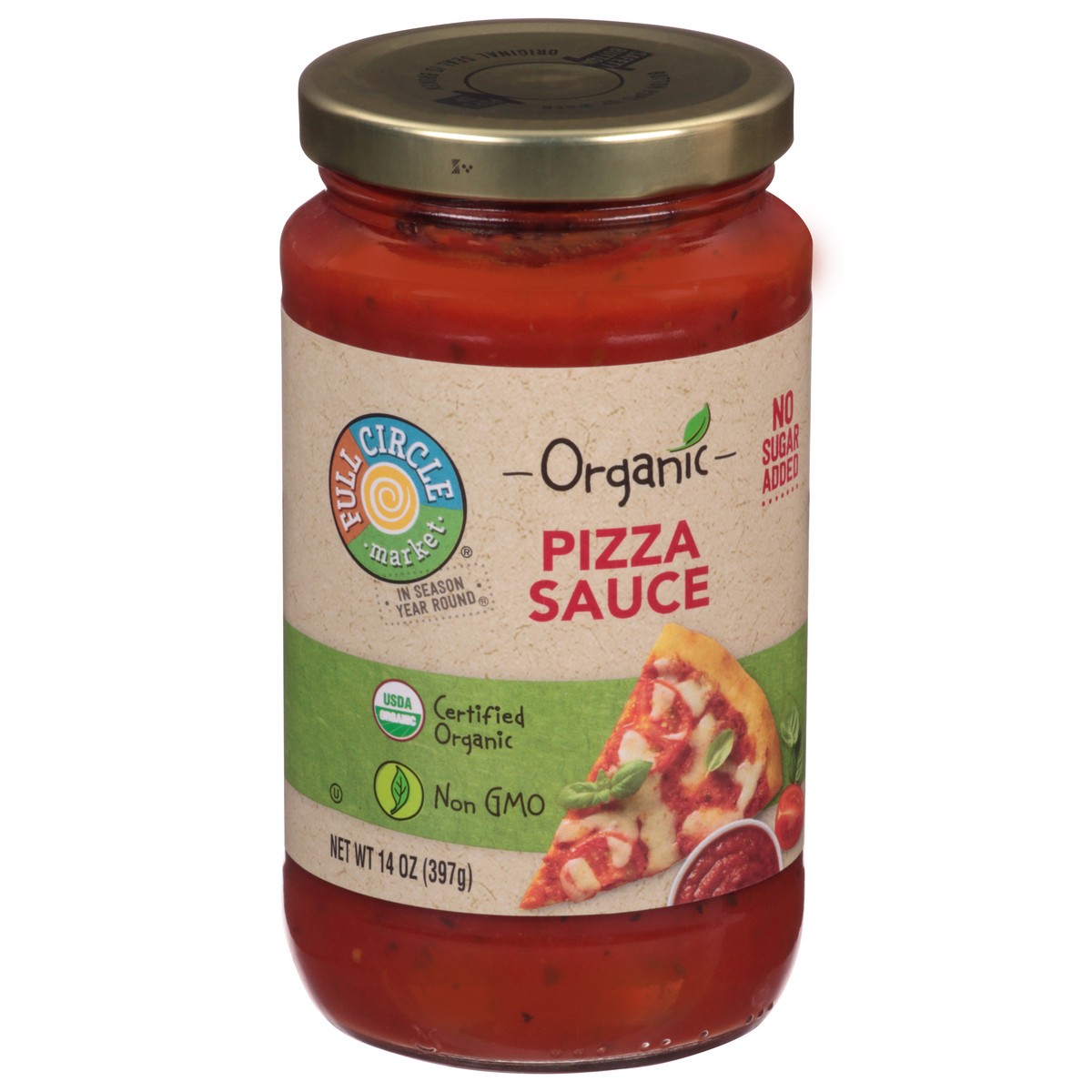 slide 7 of 9, Full Circle Market Organic No Sugar Added Pizza Sauce 14 oz, 14 oz