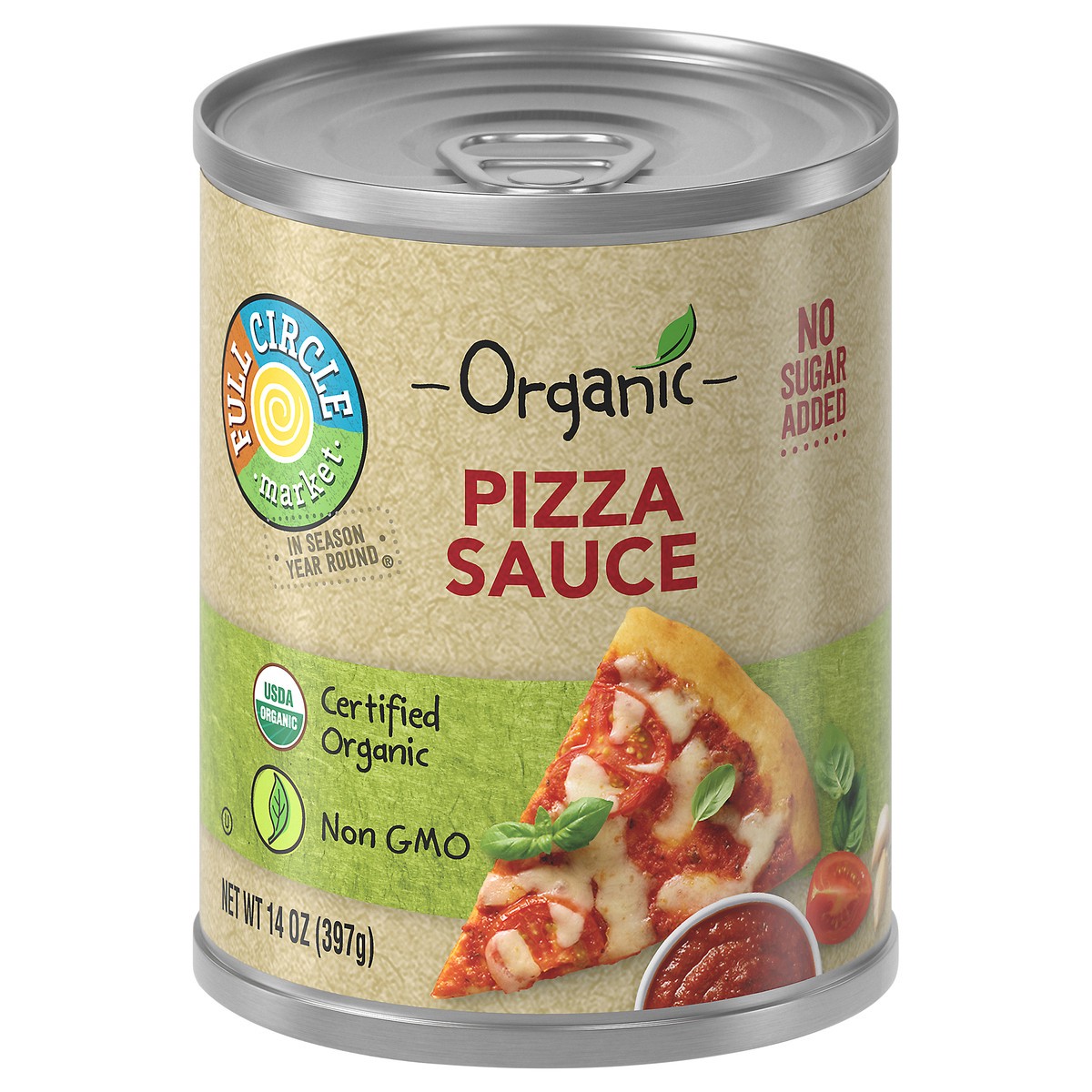 slide 1 of 9, Full Circle Market Organic No Sugar Added Pizza Sauce 14 oz, 14 oz