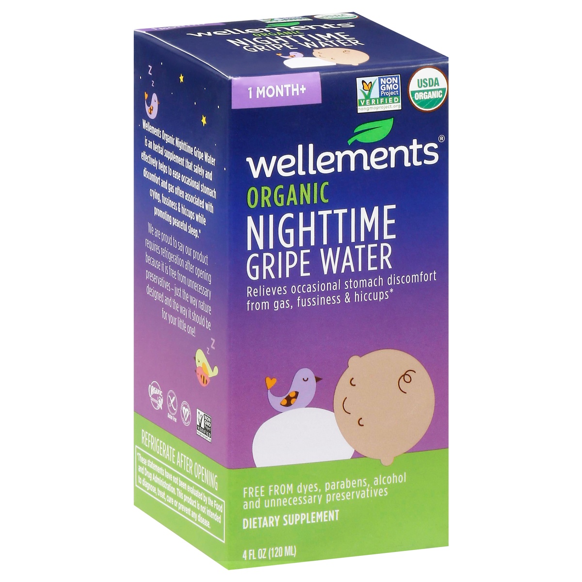 Wellements Organic Nighttime Gripe Water 4 Oz | Shipt