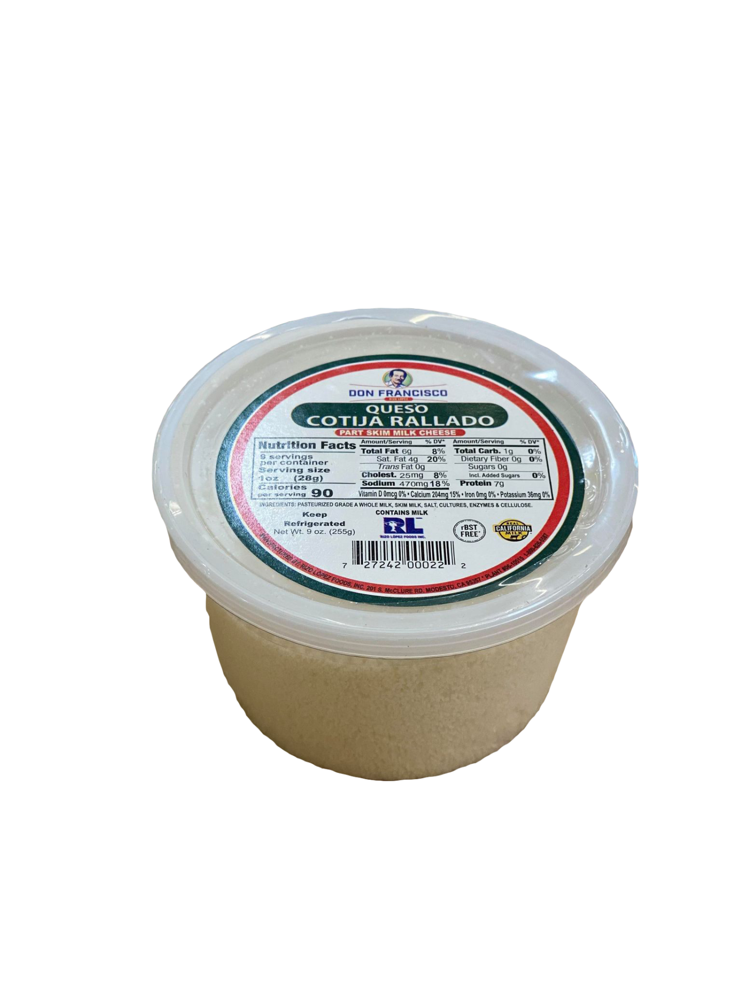 slide 1 of 1, Don Francisco's Queso Cotija Rallado, 9 oz