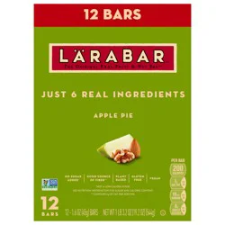 LÄRABAR Apple Pie, Gluten Free Vegan Fruit & Nut Bars, 1.6 oz bars, 12 ct