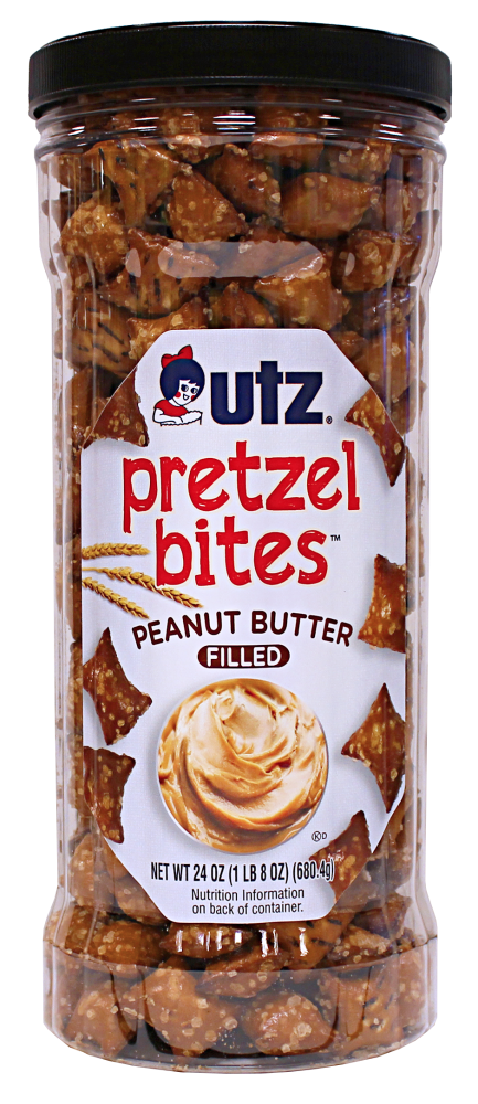 slide 1 of 1, Utz Pretzel Bites, Peanut Butter Filled, 24 oz