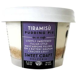 Sweet Craft Dolceria Tiramisu Pudding Pie in a Cup 4.2 oz