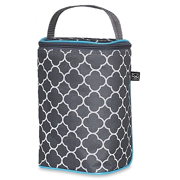 slide 1 of 3, J.L. Childress Tall TwoCOOL Clover Insulated Cooler - Grey/Teal, 2 ct