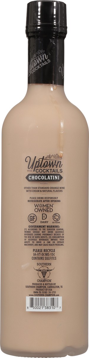 slide 6 of 9, Uptown Wine Cocktails Uptown Chocoatini Wine Bottle, 750 ml