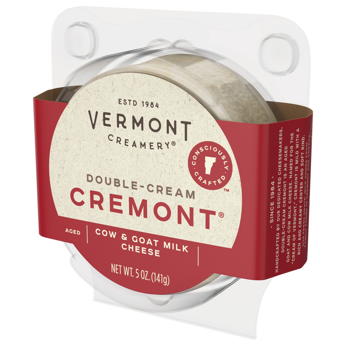 slide 4 of 13, Vermont Creamery Double-Cream Cremont Cow & Goat Milk Cheese 5 oz. Pack, 5 oz