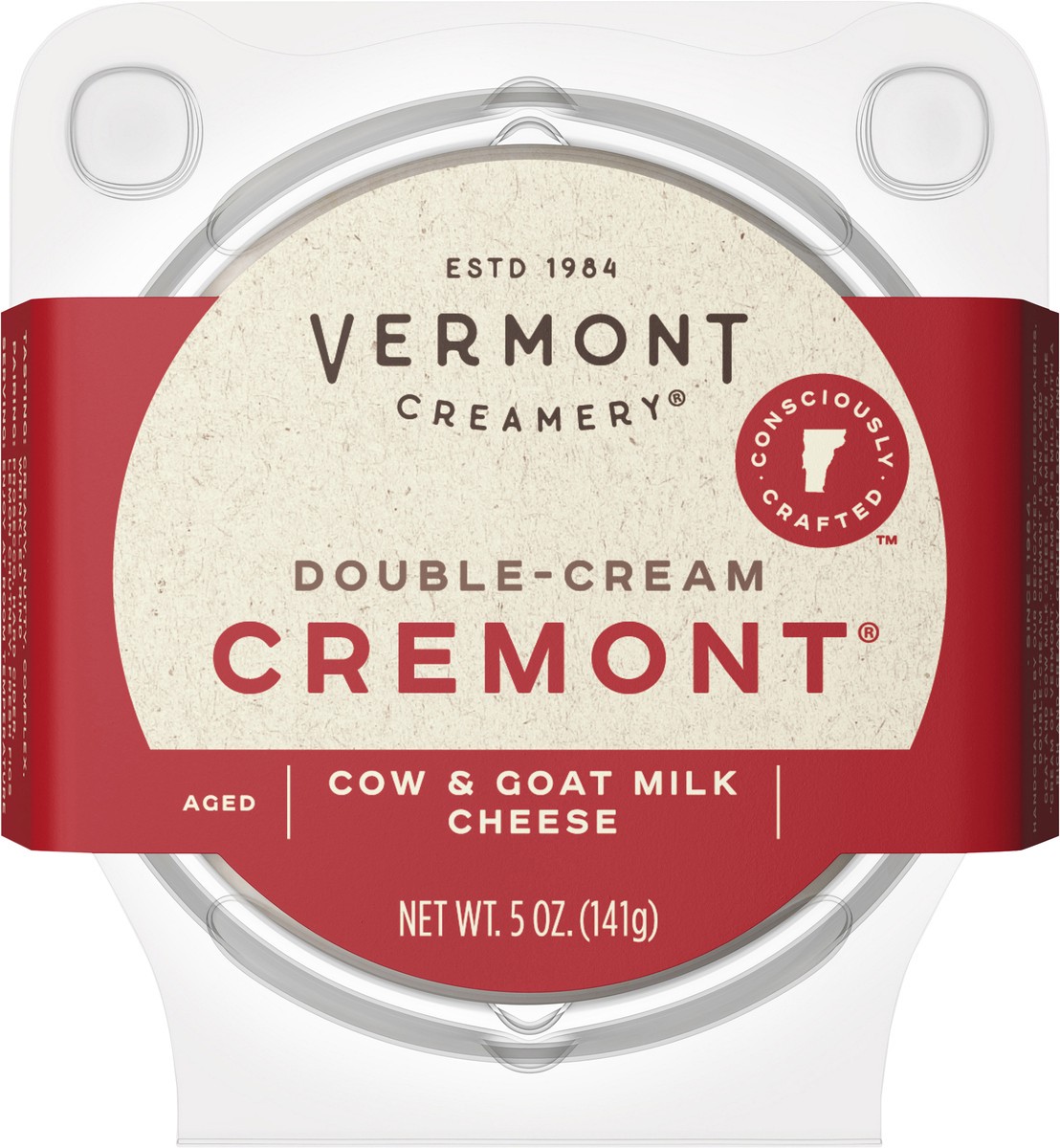 slide 6 of 13, Vermont Creamery Double-Cream Cremont Cow & Goat Milk Cheese 5 oz. Pack, 5 oz