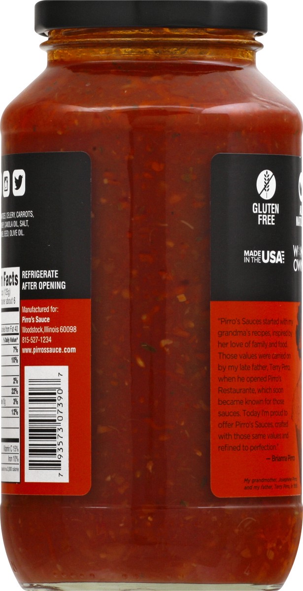 slide 3 of 9, Pirro's Sauce Marinara Sauce 24 oz, 24 oz