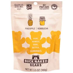 Buck Naked Bears Pineapple Kombucha Gummies 3.5 oz