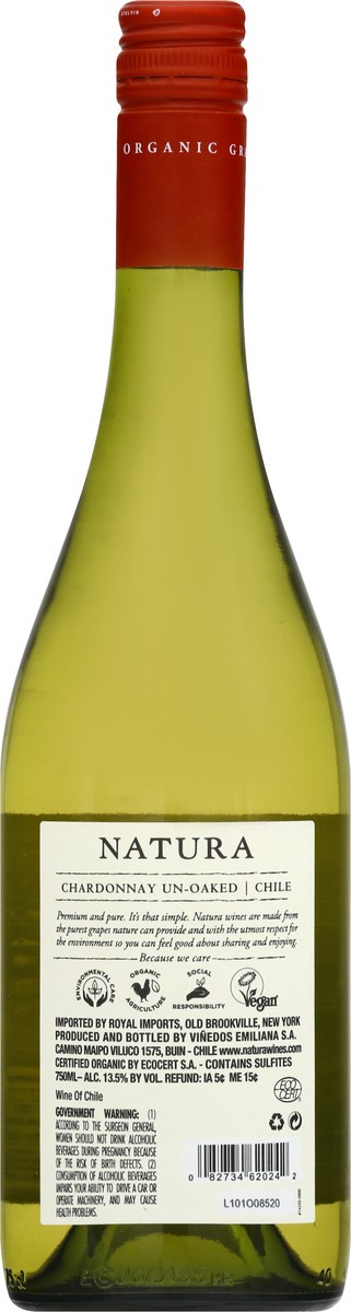 slide 8 of 9, Natura Chile Chardonnay 750 ml, 750 ml