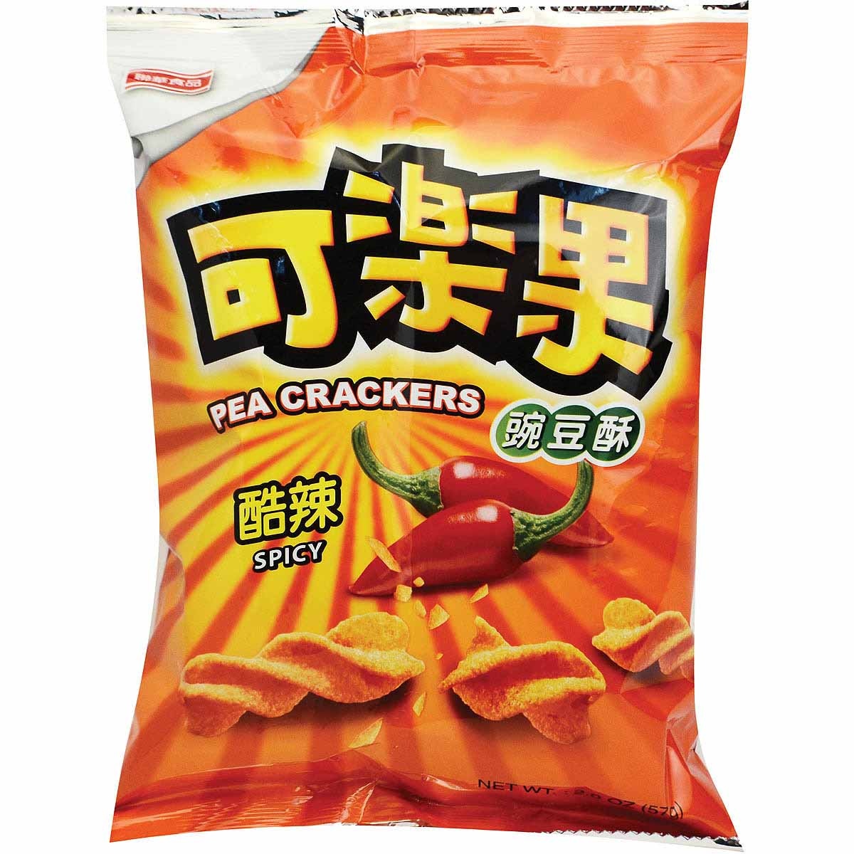 slide 1 of 1, Ko-la-kou Pea Crackers Hot, 57 gram