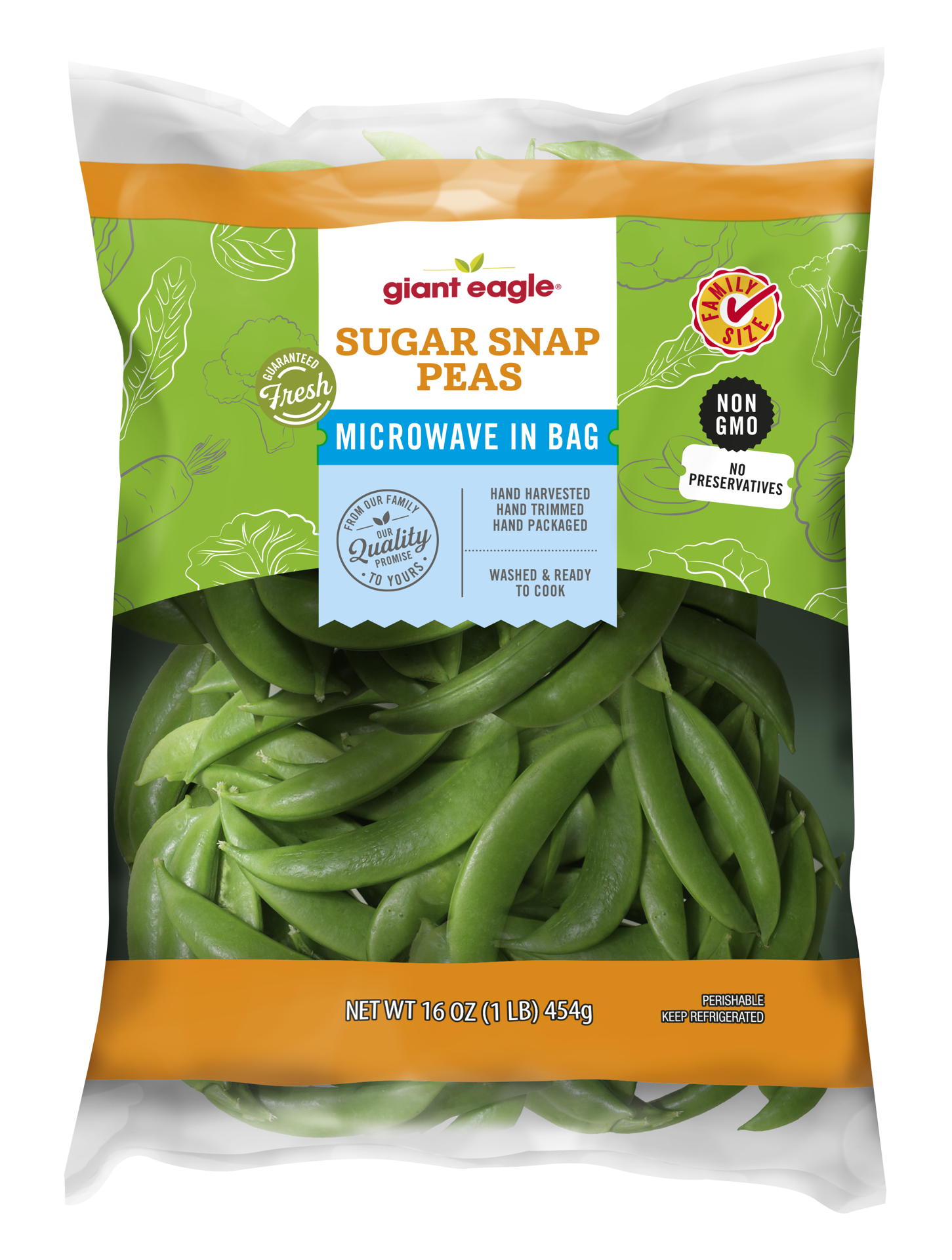 slide 1 of 1, Giant Eagle Sugar Snap Peas, Family Size, 1 lb