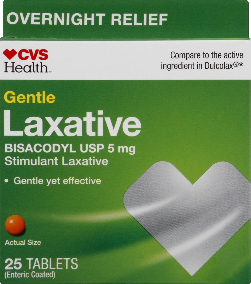 slide 4 of 12, CVS Health Gentle Laxativetablets, 25 Ct, 1 ct