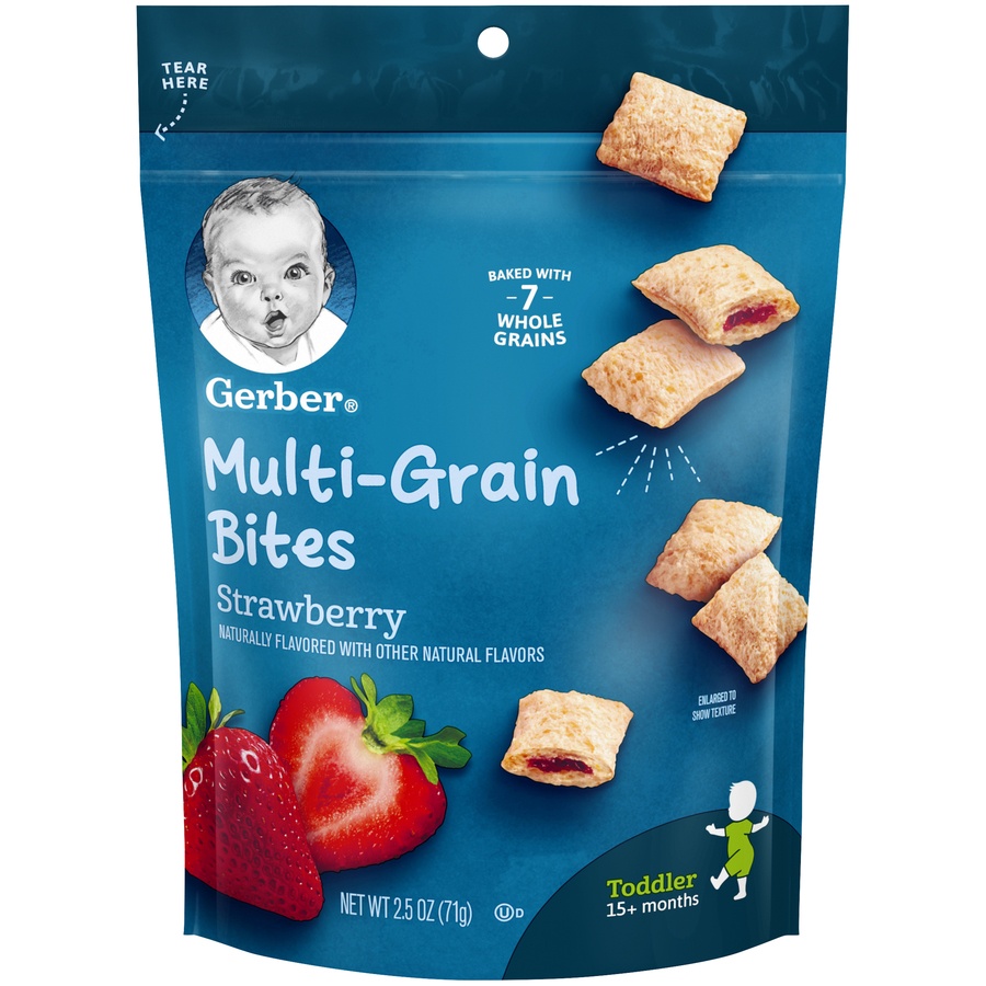 slide 1 of 1, Gerber Graduates Strawberry Bitty Bites, 2.5 oz