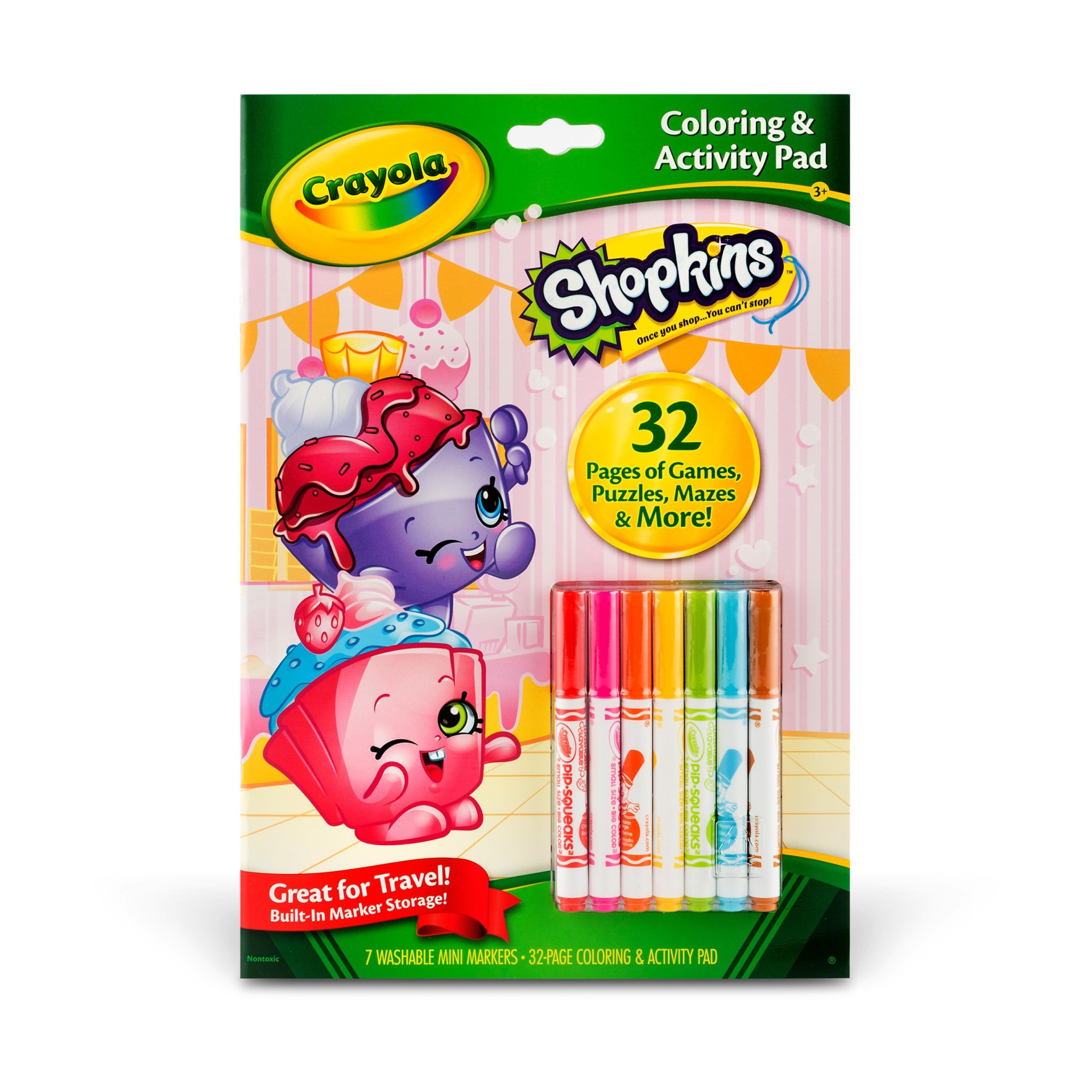 slide 1 of 1, Crayola Shopkins Coloring & Activity Pad W/Markers, 1 ct